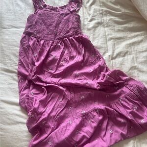 Cat & Jack Purple Kids Dress with Floral Accents